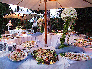 Rome large villas with wedding catering service