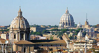 Rome Sant'Andrea della Valle and St. Peter's domes