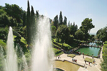 Tivoli fountains near Rome